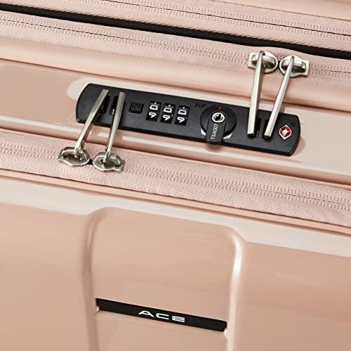 [エース]　スーツケース　mサイズ　3泊4日　46L　4泊5日　フロントポケット　57L(拡張時)　PC収納　キャスターストッパー　15.6inch