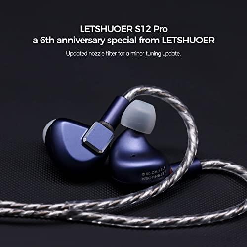 Letshuoer　S12　Pro　人間工学デザイン　有線インイヤーモニタ　インイヤーイヤホン　14.8mm平面磁気ドライバー付き　HiFiヘッドホン