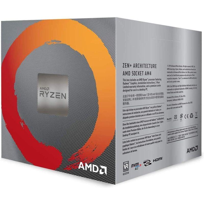 AMD Ryzen 5 3400G with Wraith Spire cooler 3.7GHz 4コア / 8
