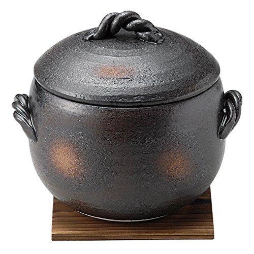 安い購入 三陶 萬古焼 14850 (敷板付) 2合炊き 玄米 ごはん鍋 料理別鍋
