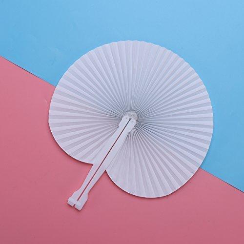 Winomo クリスマス ハロウィン 飾り 扇子 団扇 うちわ 手作り扇子 白 無地 折り畳み式 Diy 絵や文字を描く 落書き 結婚式 夏祭り 花火大会 12枚 正規品