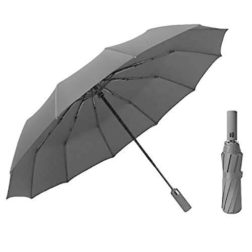 THREENINE 折りたたみ傘 自動開閉 大きい 12本骨 軽量 晴雨兼用 超撥水 UV対策 折り畳み ビジネス メンズ (ブラック) その他傘