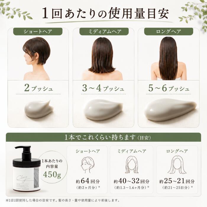 PICOMONTE（ピコモンテ） クレイクリームシャンプー 450g 選べる種類