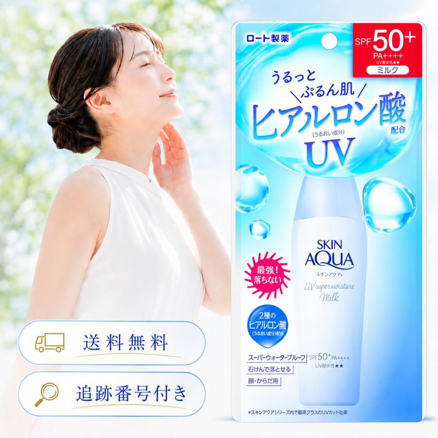 スキンアクア スーパーモイスチャーミルク 40ml ロート製薬 日焼け止め