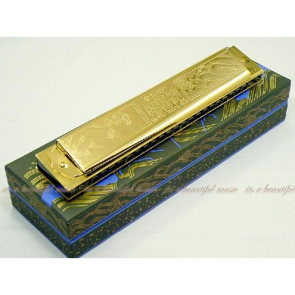 its】木製・金メッキ仕上げの最高級品！トンボ複音ハーモニカ「超特級