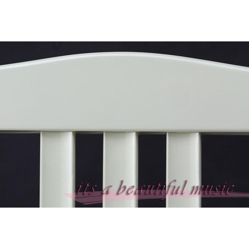 its】特注色（ホワイト）の背付きピアノ椅子 甲南 KONAN No.5 昔からの