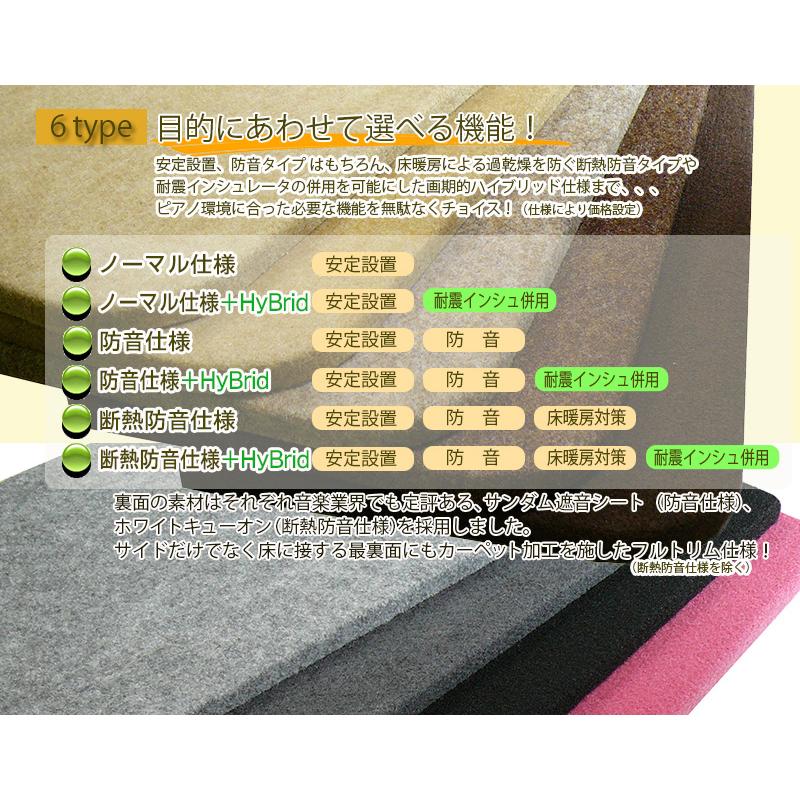 its】かわいいグランドピアノ型!8色&3サイズが選べる床補強 its】かわいいグランドピアノ型!8色&3サイズが選べる床補強