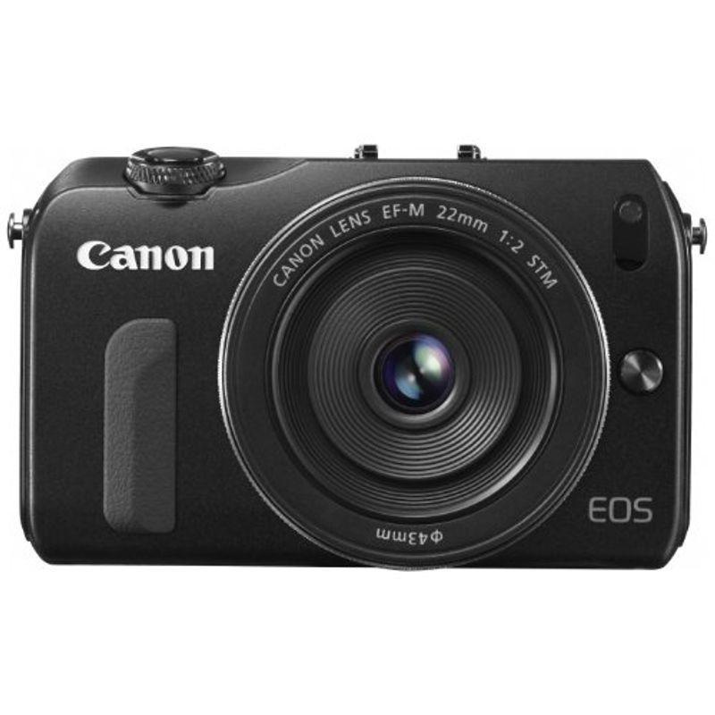 珍しい  Canon ミラーレス一眼カメラ EOS M レンズキット EF-M22mm F2 STM付属 ブラック EOSMBK-22STMLK ミラーレス一眼カメラ