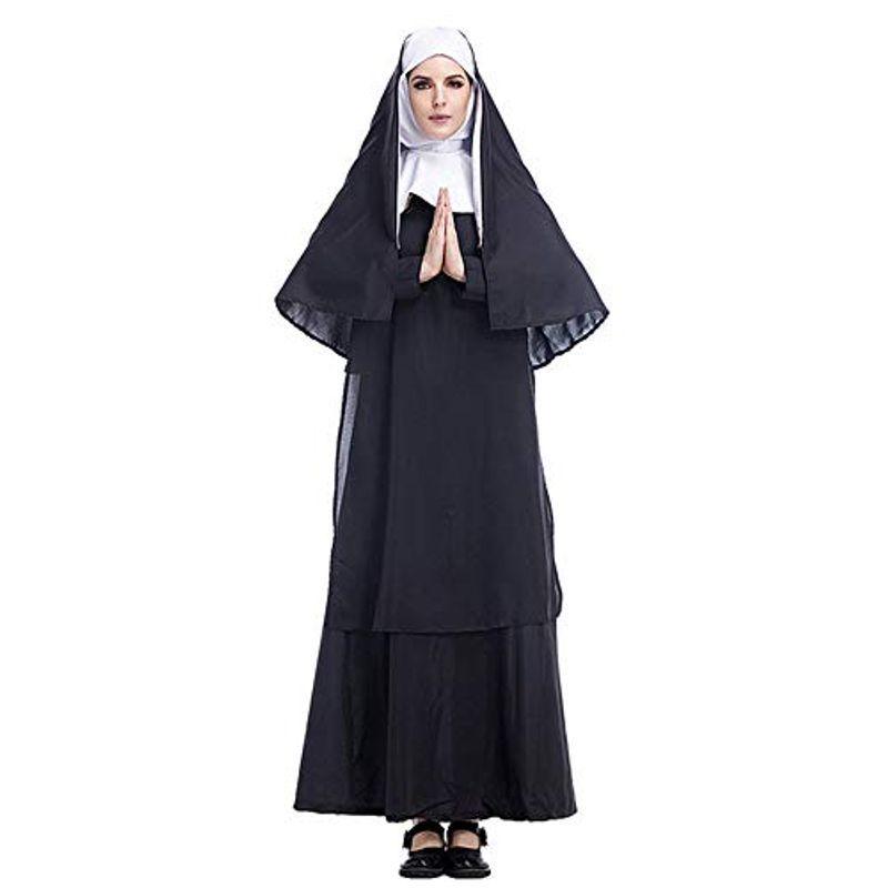 限定製作 ワンピース 仮装 ハロウィン コスプレ シスター Yiuhk 修道女 L プレゼント 2点セット キリスト教 人気 レディース 大人用 その他のコスプレ衣装 Www We Job Com