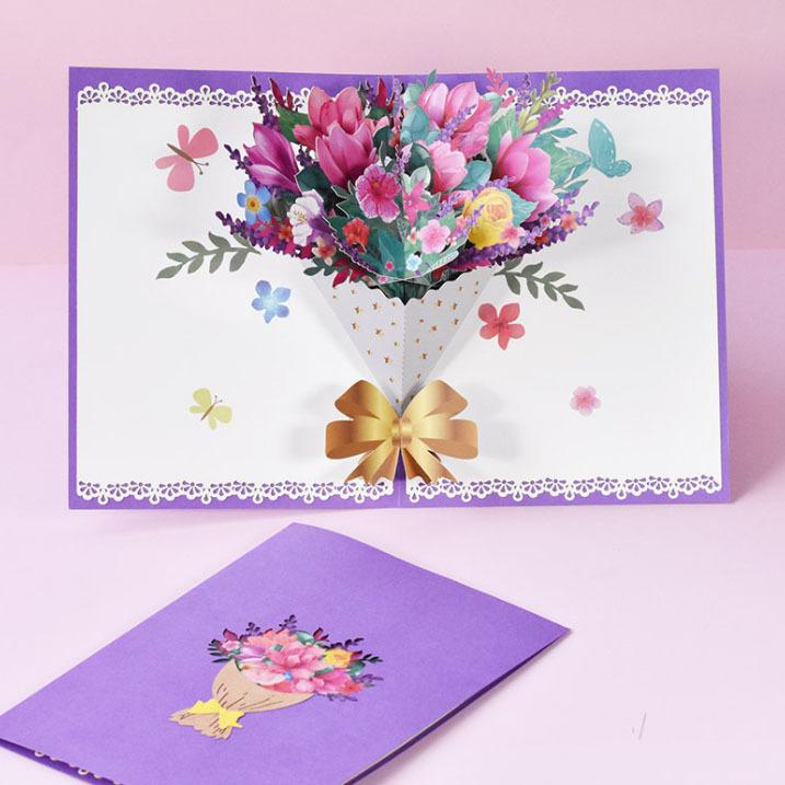 メッセージカード 立体 手作り 感謝 退職 お見舞い おしゃれ 花束 ch001 Yolande 通販 Yahoo ショッピング