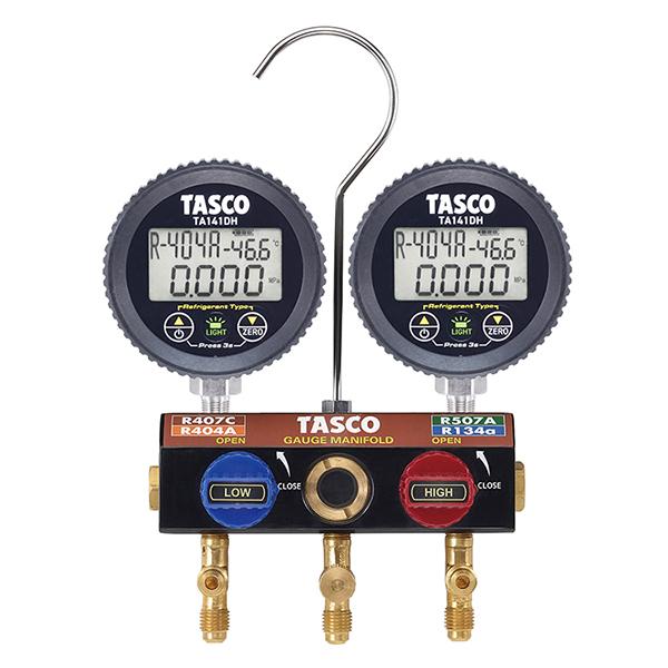 TASCO イチネンタスコ ボールバルブ式デジタルゲージマニホールド TA124HW