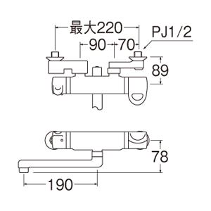 SANEI 三栄水栓 サーモシャワー混合栓 SK1861C : 4973987668425 