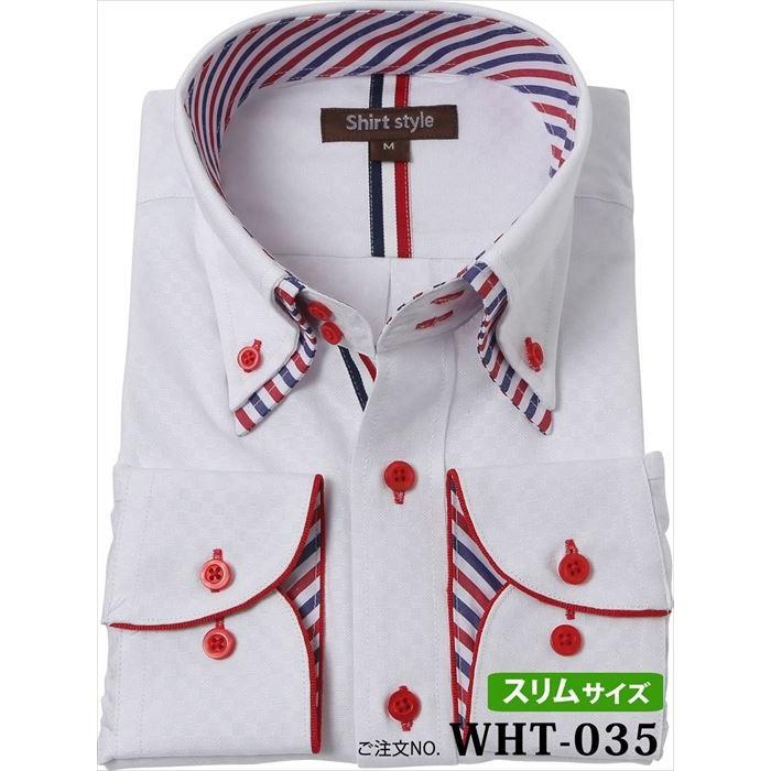 Yシャツ メンズ 長袖 おしゃれ スリム ボタンダウン 白 トリコロール ワイシャツ ドレスシャツ ビジネス クールビズ 結婚式 制服 Ysh 1 035 ワイシャツ通販 シャツスタイル 通販 Yahoo ショッピング