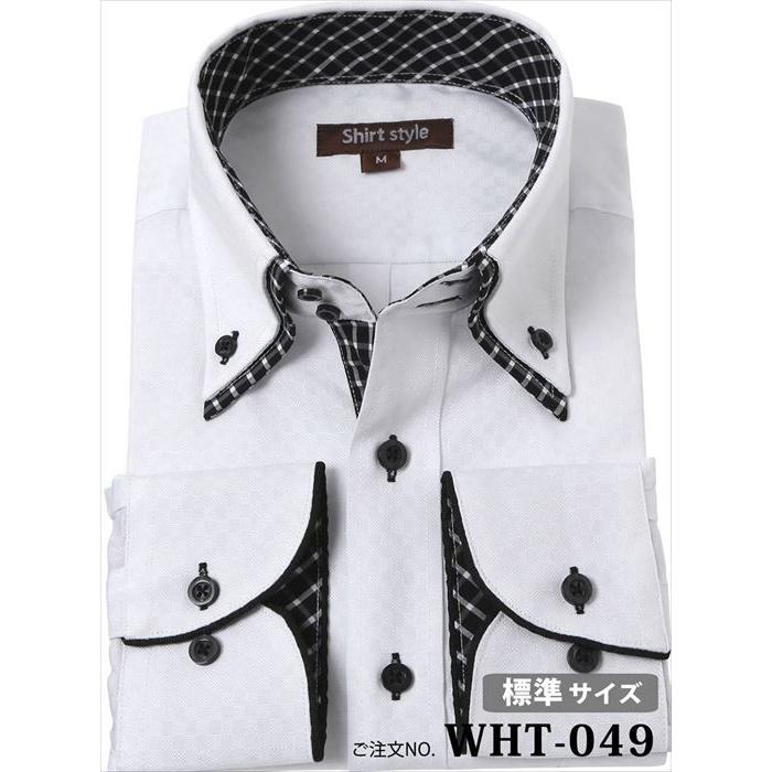 ワイシャツ ボタンダウン 長袖 Yシャツ ドレスシャツ クールビズ ブラック 黒 チェック メンズ 安い カッターシャツ Ysh 1 041 ワイシャツ通販 シャツスタイル 通販 Yahoo ショッピング