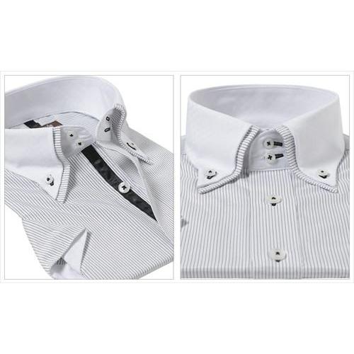 ワイシャツ 半袖 メンズ オシャレ クレリックシャツ 半袖 メンズ クレリック 半袖 ストライプ クールビズ Ysh 6 026 ワイシャツ通販 シャツスタイル 通販 Yahoo ショッピング