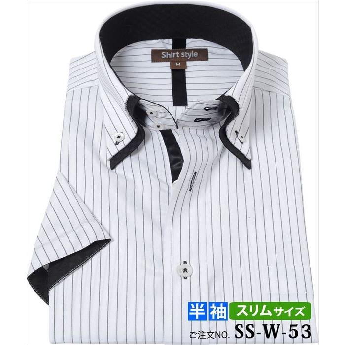 半袖シャツ メンズ おしゃれ かっこいい メンズファッション ワイシャツ 半袖 黒 ブラック ストライプ Ysh 6 123 ワイシャツ通販 シャツスタイル 通販 Yahoo ショッピング