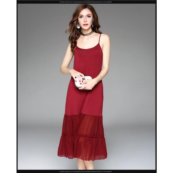 フリルワンピース インナー付き 長袖 海外セレブ系 上質素材 女子会インポート 結婚式披露宴二次会パーティ通勤デート 高品質 クラシカルエレガント 上品 赤 黒 Evait2 Beauty First 通販 Yahoo ショッピング