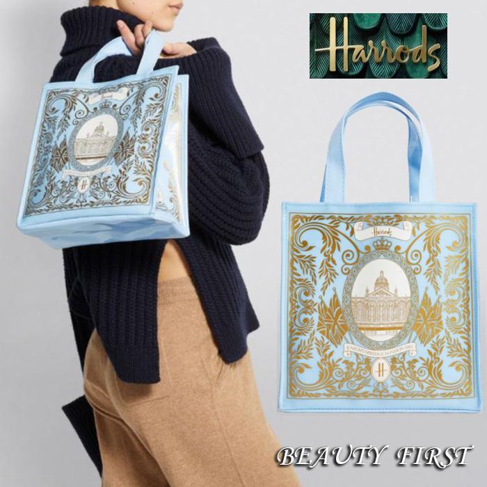 速達メール便発送 正規品 Harrods ハロッズ リーガルバナートートバッグ S プリント 鞄 バッグ ショッパー レディース ハンドバッグ サブバッグ 水色 Harmis Beauty First 通販 Yahoo ショッピング