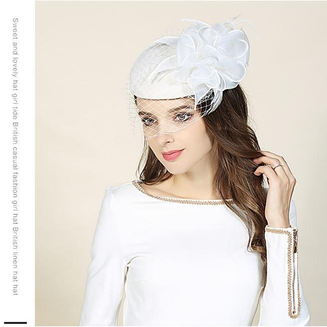 AURA トーク帽　ベレー帽　ハット　帽子　変形トーク帽 楽天市場】ロングベールトーク帽 レディース ウール 羊毛 ヘッド