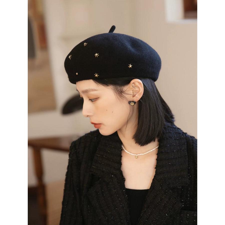 MONCLER◇キャスケット/FREE/コットン/WHT/無地/レディース