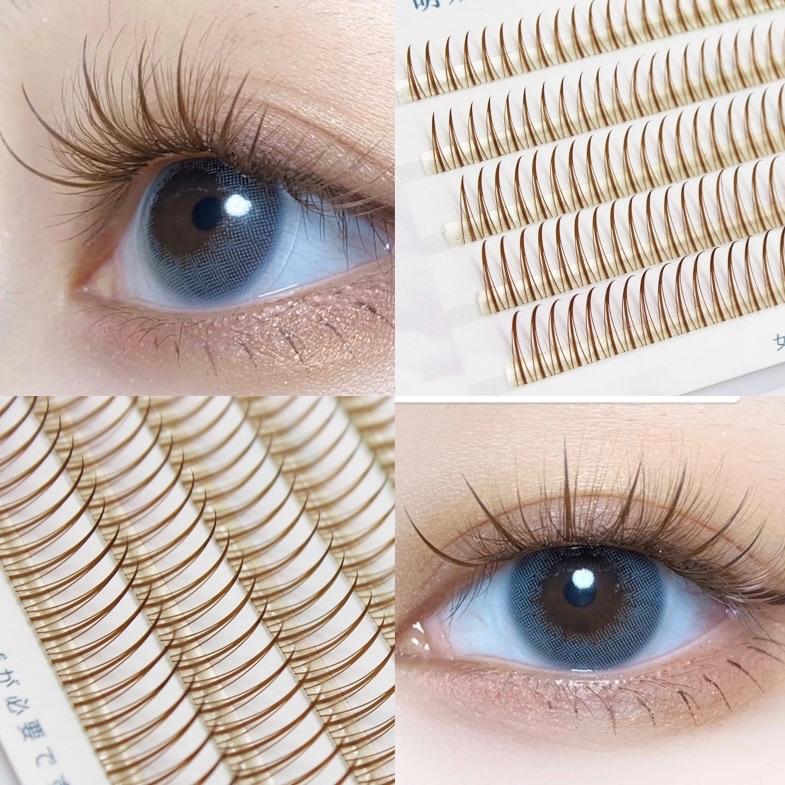 セルフマツエク A型 ブラウン 太さ0.07 8mm 9mm 10mm 11mm 12mm 全