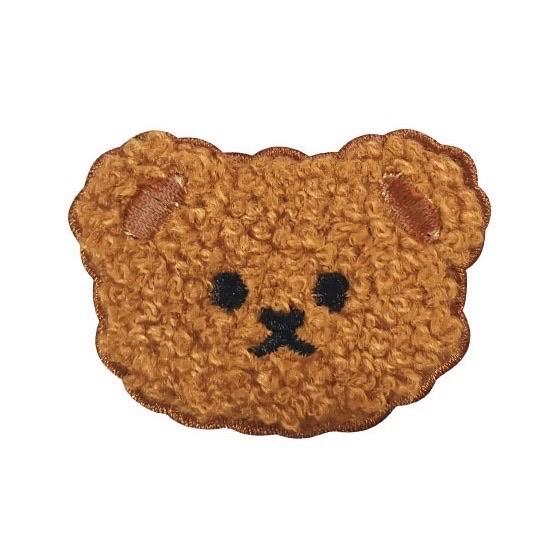 くまさん もこもこ ワッペン アイロンワッペン リメイク 可愛い 雑貨