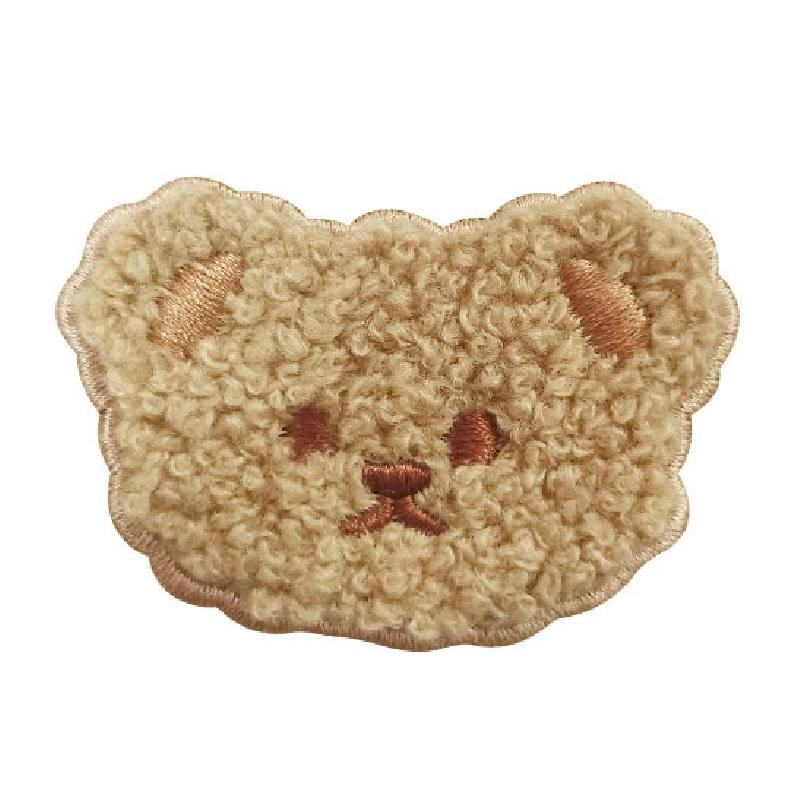 くまさん もこもこ ワッペン アイロンワッペン リメイク 可愛い 雑貨
