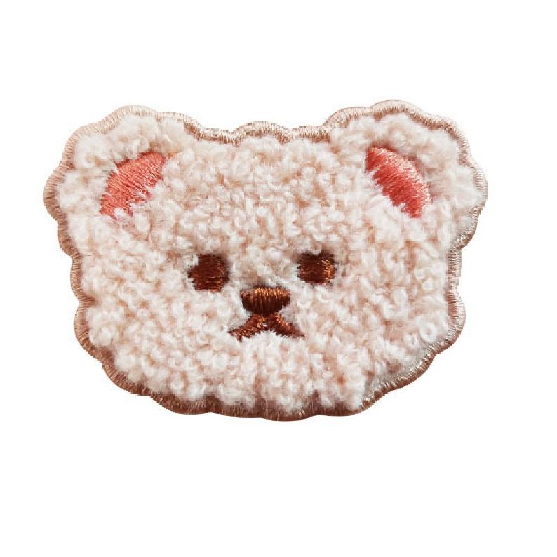 くまさん もこもこ ワッペン アイロンワッペン リメイク 可愛い 雑貨