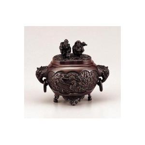 竹中銅器　香炉　小判型七福神　小　恵比須大黒蓋　121-03