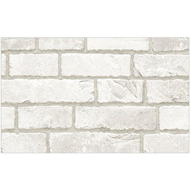 ケイ ララ 壁紙 レンガ 内装 白 ホワイトレンガの貼ってはがせる壁紙シール 幅50cm 30m単位 壁紙 ビューティーウェルスのケイ ララ のり付き レンガ柄 ビューティーウェルス リメイク クロス