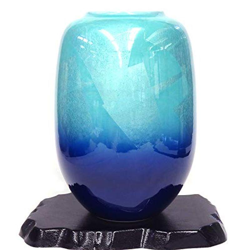 一番の贈り物 陶器 銀彩 花台付 花瓶 九谷焼 インテリア 伝統工芸品 ブランド 日本製 花瓶 花台