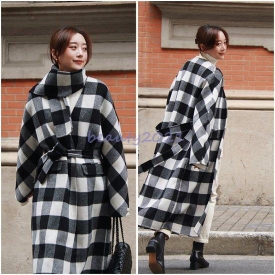 低価格で大人気の ガウンコート チェスターコート ロングコート チェック レディース ウールコート 可愛い チェック柄コート ガウンタイプ ノーカラー コクーン 冬 ガーリー トレンド お出かけ ギンガムチェック アウター コート アウター Rankinengineering Com