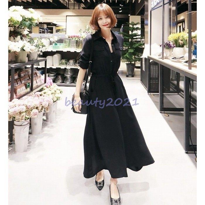 ワンピース レディース ロング シャツワンピース 秋 冬 ミモレ丈 無地 通勤服 通学服 お呼ばれ 食事会 デート服 10代 代 30代 40代 50代 Beaty 9593fdazt Beauty21 通販 Yahoo ショッピング