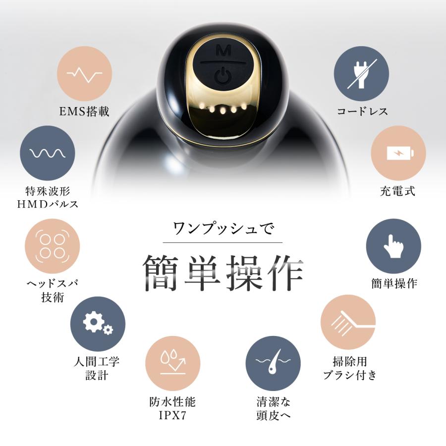 WAVEWAVE WAVEWAVE SCALP HEAD SPA ヘッドスパ EMS LED 振動 電気