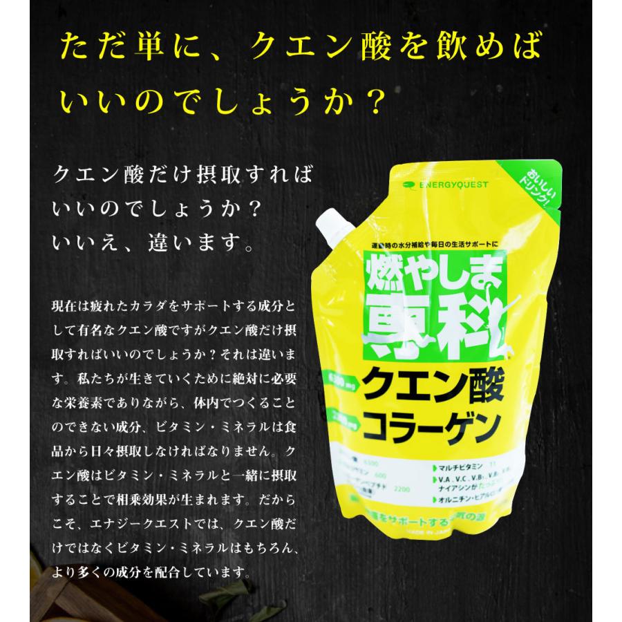 燃やしま専科 4つセット 燃やしま専科 4個セット 500g レモン風味 クエン酸 コラーゲン