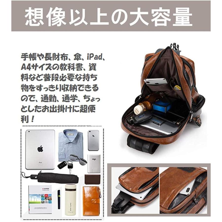 4年保証 メンズ ボディバッグ 斜めがけ ブラック 人気バッグ 通勤 通学 アウトドア 防水 レザー Ipad収納 大容量 ショルダーバッグ その他バッグ Aurorasuspendedfires Com