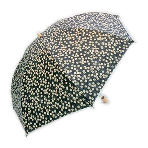 全国組立設置無料 日本製 レディース 晴雨兼用 かわいい ムラ染クロス 単色和調 50cm 折りたたみ傘 ネイビー 小桜柄 人気ブランドを Zoetalentsolutions Com