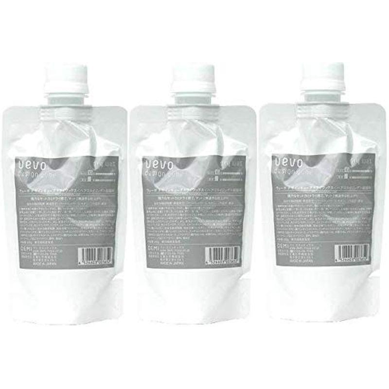 22 新作 ウェーボ デミ X3個セット デザインキューブ Cu Design Uevo Demi Wax Dry 業務用 0g ドライ ワックス メンズヘアケア