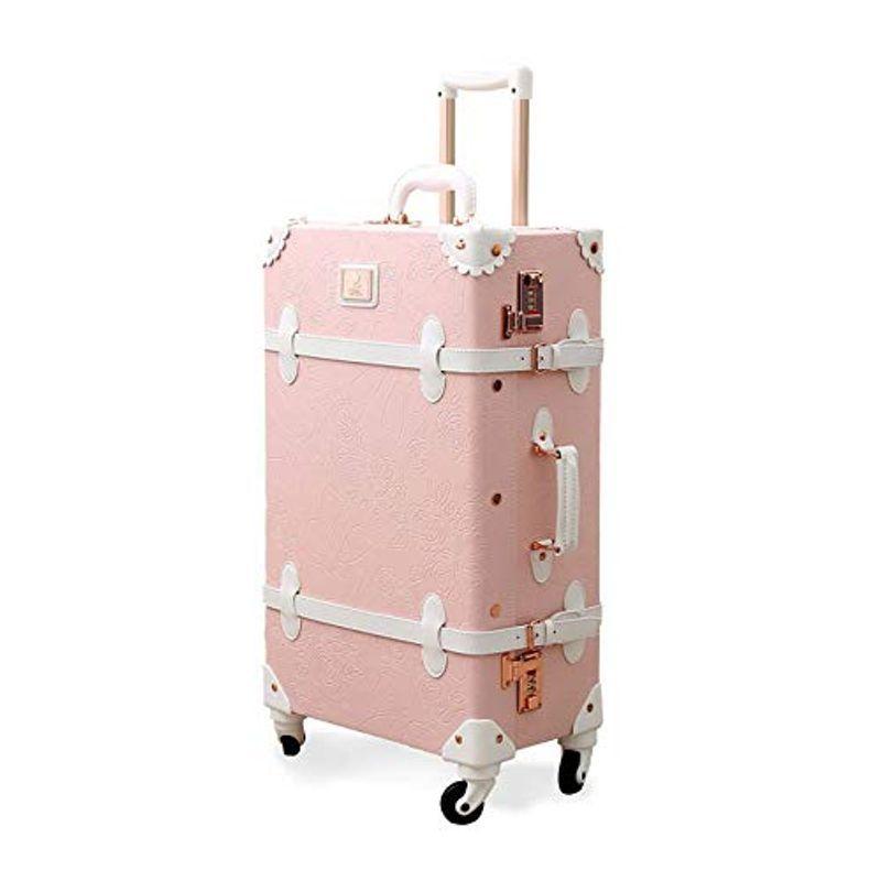 Uniwalker キャリーケース かわいい スーツケース キャリーバッグ トランクケース 可愛い レトロ 四輪 トランク 四輪 旅行用品 手作り Beauty 店 復古主義 スーツケース Dawn キャリーバッグ ブランド店