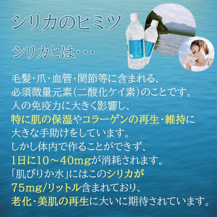 天然シリカ水 肌ぴりか水 500ml×12本 ナチュラルミネラルウォーター