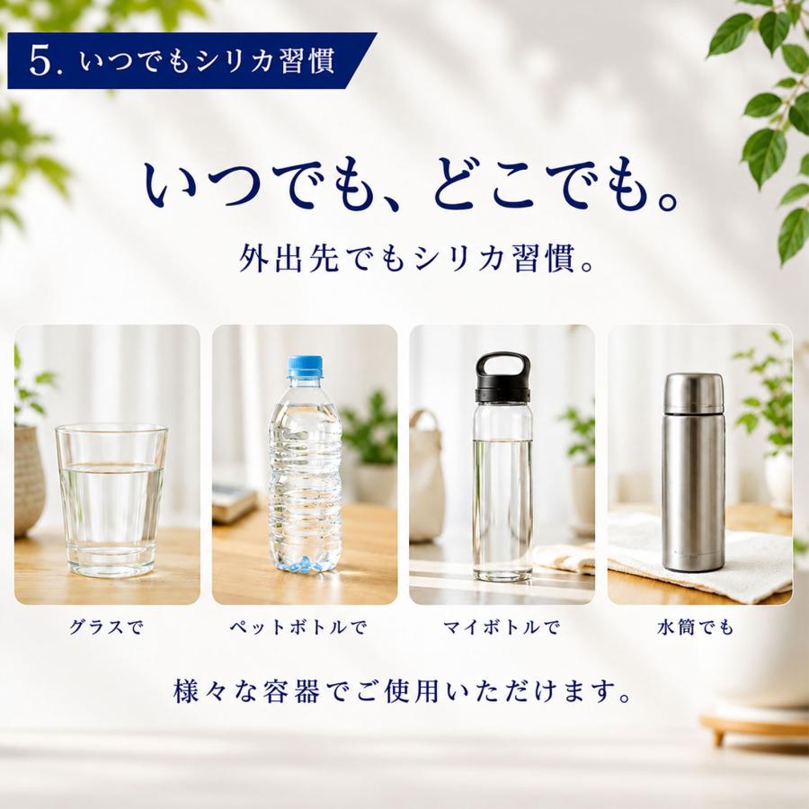 WHITE SILICA （500ml）1本＆ミニボトル付き シリカスティック お試し1本 シリカ 水に入れるだけ シリカウォーター
