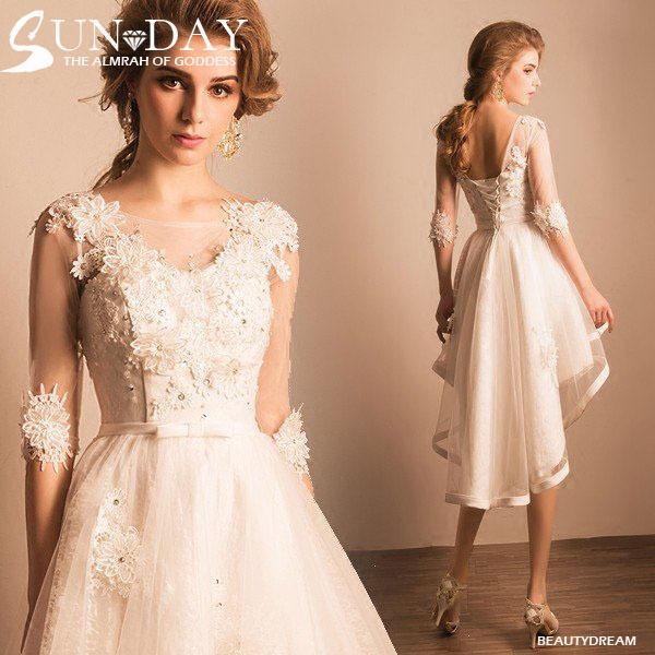 本物品質の 花嫁ミニドレス ウェディングドレス 可愛いミニドレス 花嫁二次会 露背 パーティドレス 可愛い花 前に短く プリンセスhs1781 パーティ ドレス サイズ Xl Mueblesactivos Com