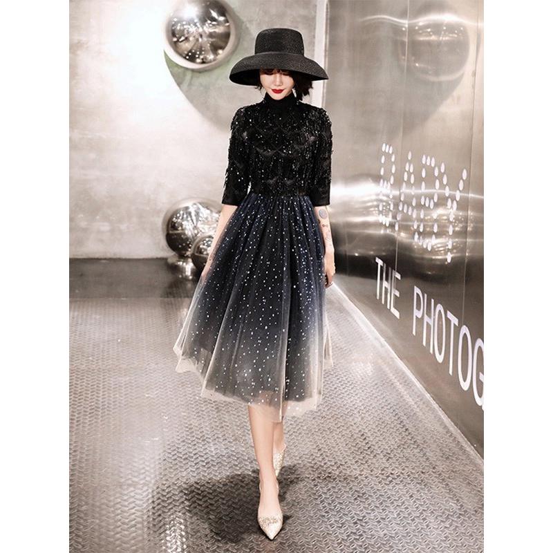 パーティードレス ワンピース 花嫁ミニドレス ウェディングドレス 可愛い 半袖 スパンコール 花嫁二次会 演奏会 パーティドレス マキシ丈 プリンセスhs5133 オープニング