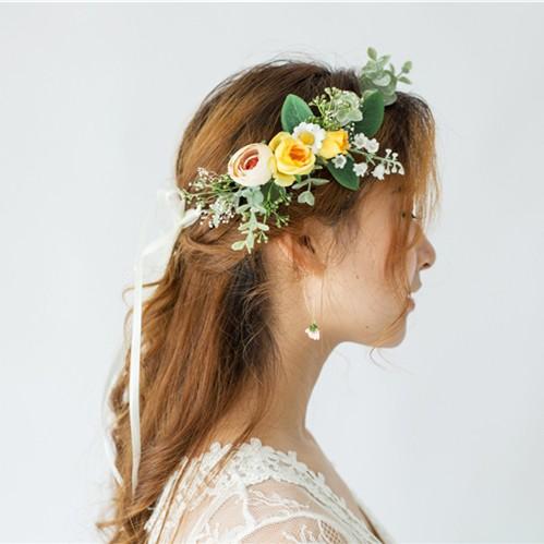 花冠ティアラ ウエディング 花冠 花かんむり ヘアアクセサリー 結婚式 ヘッドアクセ 花輪 森ガール 写真撮り 撮影 演奏会 挙式 パーティ花びらsp1609 Sp1609 Sun Day 通販 Yahoo ショッピング