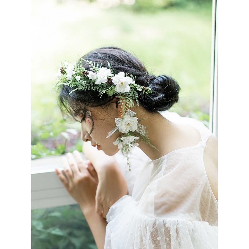 花冠ティアラ ウエディング 花冠 花かんむり ヘアアクセサリー 結婚式 ヘッドアクセ 花輪 森ガール 写真撮り 撮影 演奏会 挙式 パーティ花びらsp1647 Sp1647 Sun Day 通販 Yahoo ショッピング