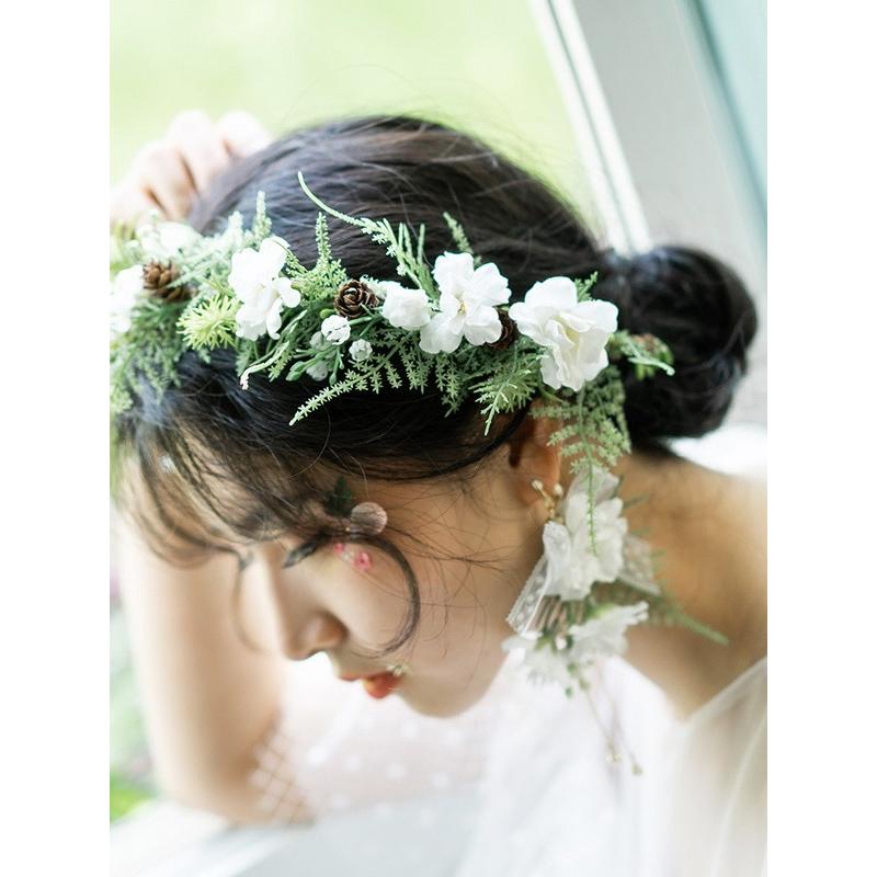 花冠ティアラ ウエディング 花冠 花かんむり ヘアアクセサリー 結婚式 ヘッドアクセ 花輪 森ガール 写真撮り 撮影 演奏会 挙式 パーティ花びらsp1647 Sp1647 Sun Day 通販 Yahoo ショッピング