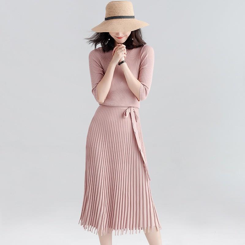 秋新作 エレガント ニットワンピース 上品 大人気 二次会 七袖 フリル 代30代40代 服 マキシ丈 通勤 通勤ワンピ 姫系sz 1036 Sz 1036 Sun Day 通販 Yahoo ショッピング