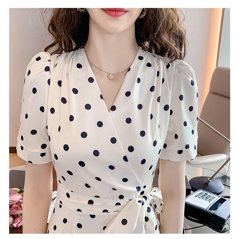 毎日続々入荷 秋新品ワンピースレディース キャバドレス ドレス ワンピース半袖 パーティー お呼ばれ 代30代40代 エレガントワンピース 細身 ドット柄 Vネックyd 6392 Custompoolpros Com