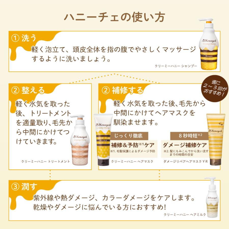 ハニーチェ 公式 クリーミーハニー シャンプー トリートメント