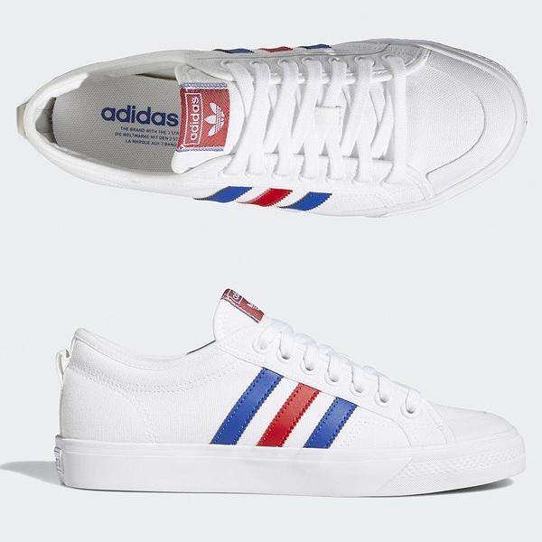アディダス ニッツア 27cm (US9) フットウェアホワイト×スカーレット×ロイヤルブルー #FV0657 adidas NIZZA ADIDAS